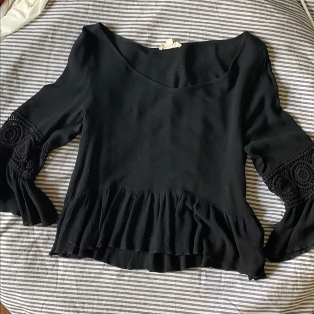 Bell sleeve soft cotton top